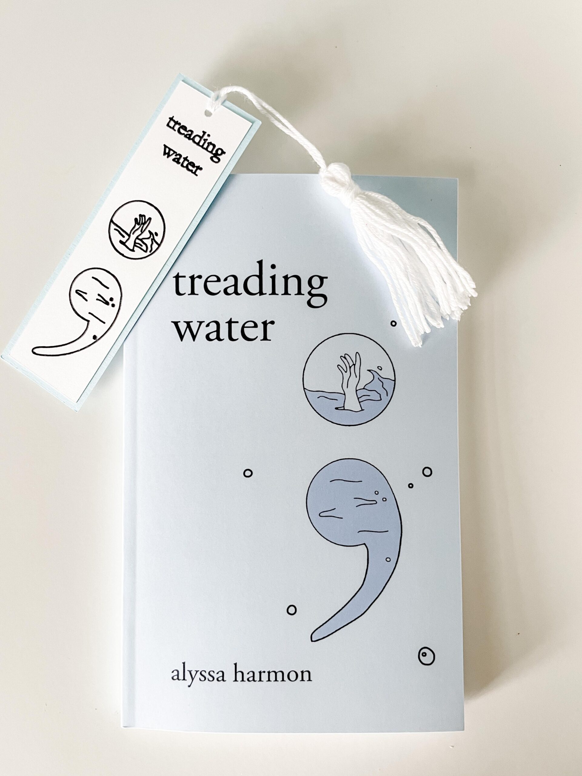 treading water poetry book with bookmark treading water poetry book with bookmark